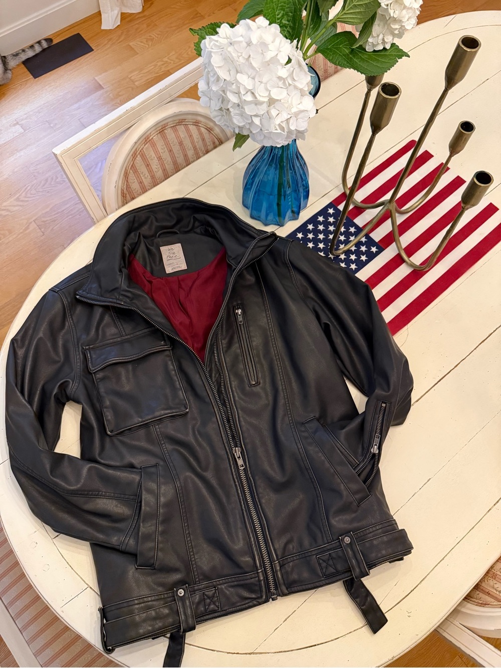 Vintage Free People We The Free Vegan Leather Moto Jacket – Black - S